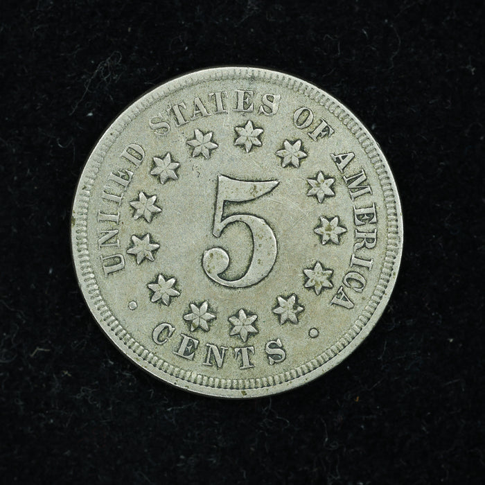 1868 Shield Nickel 5 Cents 5c Five Cents No Rays