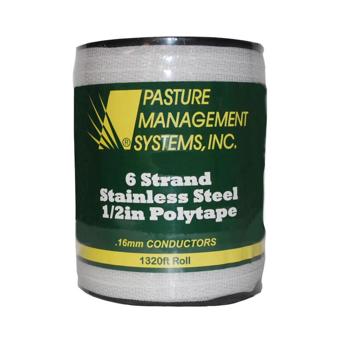 6 Strand Stainless Steel 1/2" Polytape - Pittsboro Feed