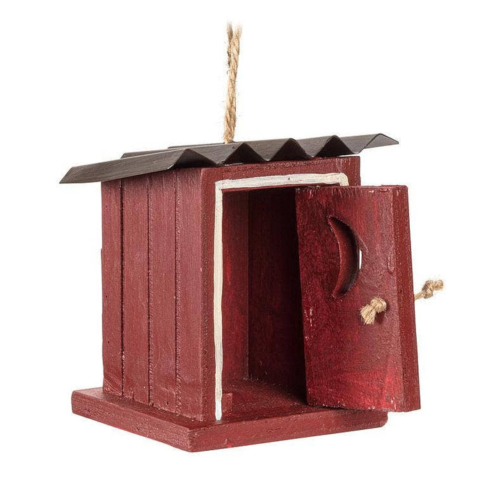 Abbott - Red Outhouse Ornament-3.5"H