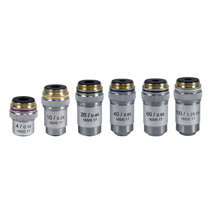 Achromatic Objective Set, SKU BM02503011, three quarter front view