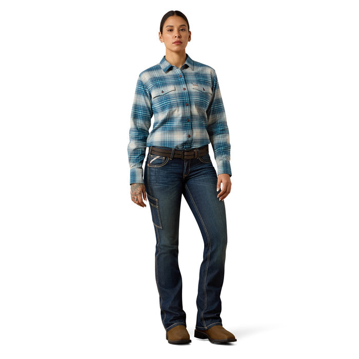 Ariat Women's Flannel Durastretch Long Sleeve Work Shirt Work Shirts Ariat