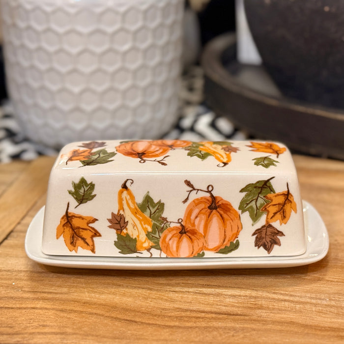 Autumnal Ceramic Butter Dish