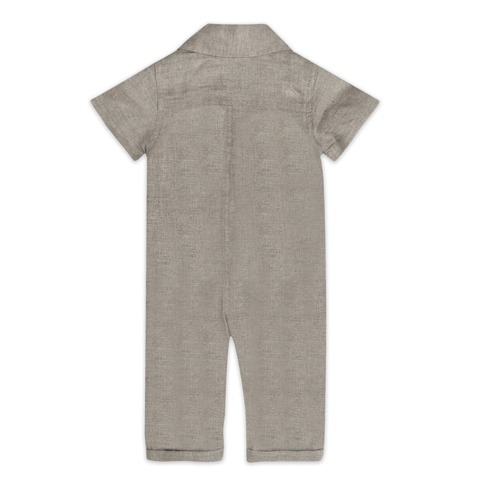 Bennett Linen Baby Jumpsuit Back (Linen Blend)