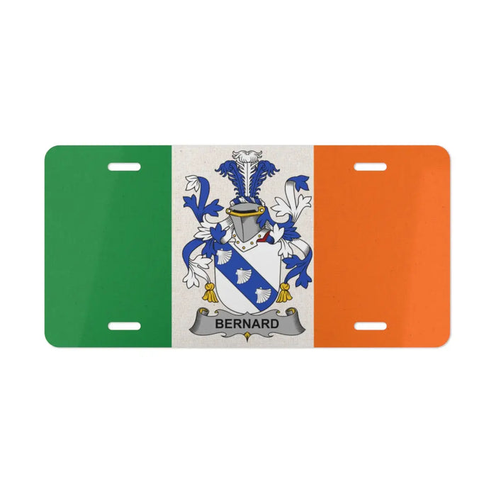 Bernard Irish flag surname plate with pre-drilled mounting holes