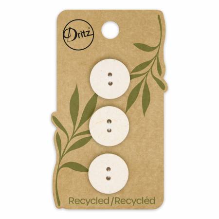Button Round Cotton Natural 18mm -- Dritz