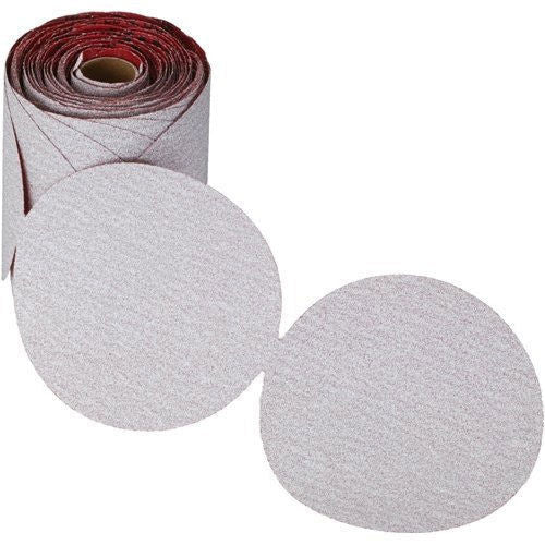 Carborundum 400 Grit Premier Red Sandpaper PSA Sanding Disc 6" 100 Per Roll
