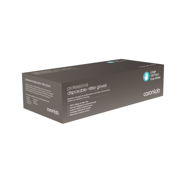 Caronlab - Nitrile Gloves Powder Free (Black) LARGE