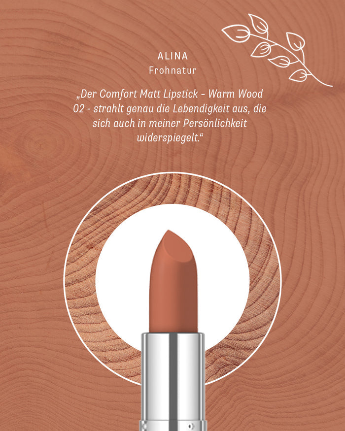 lavera Comfort Matt Lipstick -Warm Wood 02-