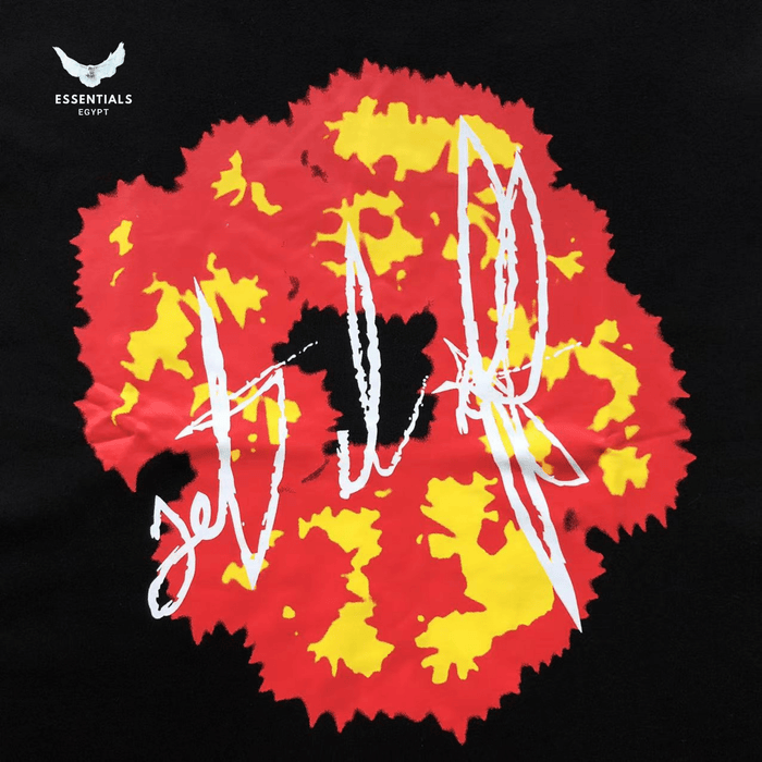 Denim Tears T-Shirt – Red Wreath Print - ESSENTIALS EGYPT