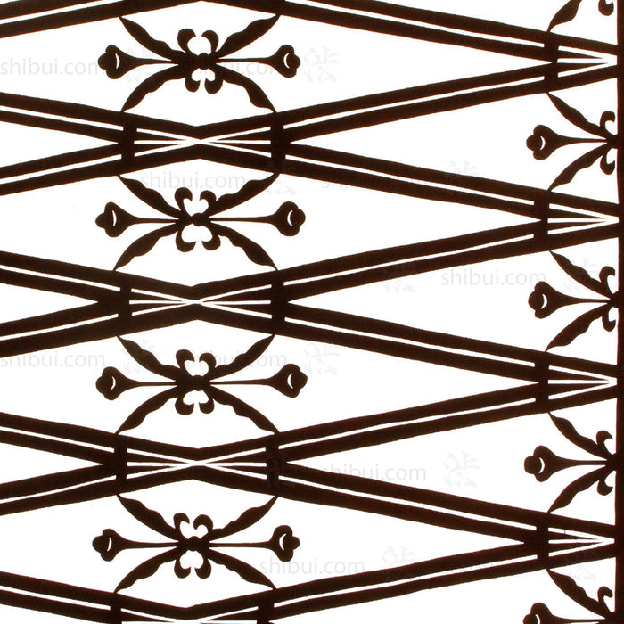 Diagonal Motif Katagami | Japanese Lacquered Paper Stencil