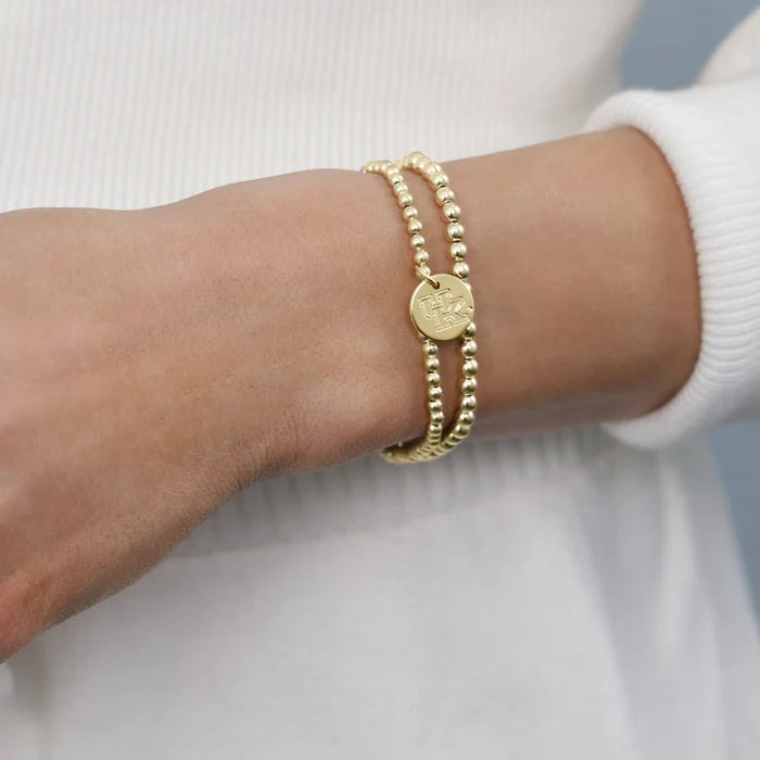 eCollegiate Classic Gold 3mm Bracelet- Kentucky Disc