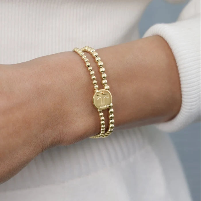 eCollegiate Classic Gold 3mm Bracelet- UTK disc