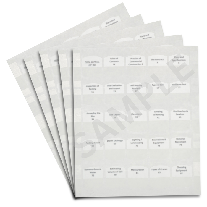 NO Books / NO Course / ADD Pre Printed Tabs