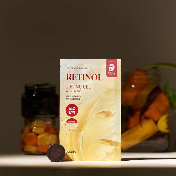 Goodal Black Carrot Vita-A Retinol Lifting Gel Sheet Mask 4 pcs