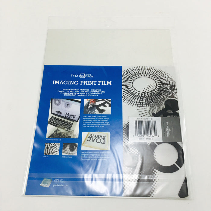 Imaging Print Film for Screen Print Inkjet Scans (6 sheets - 8.5 x 11 inches) - by Grafix - K. A. Artist Shop