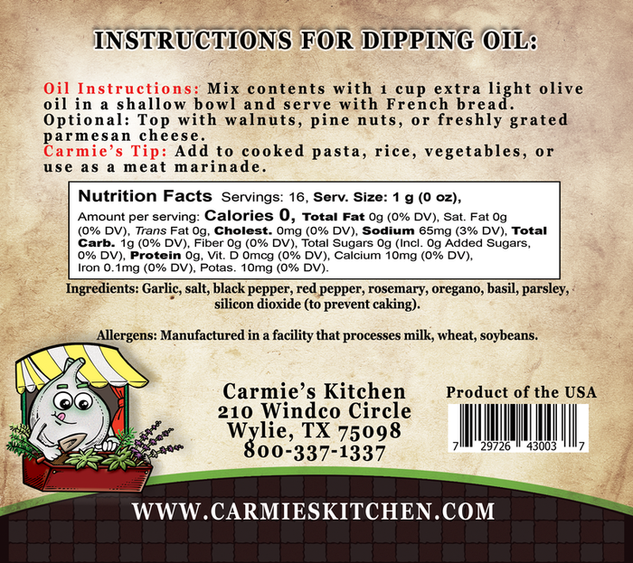 Italian Herb Bread Dipping Oil