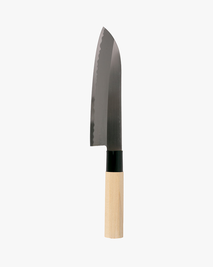 Japanese Knife, Satake Cutlery, Santoku Knife, Hagane, Steel, Natural Wood Handle 170mm
