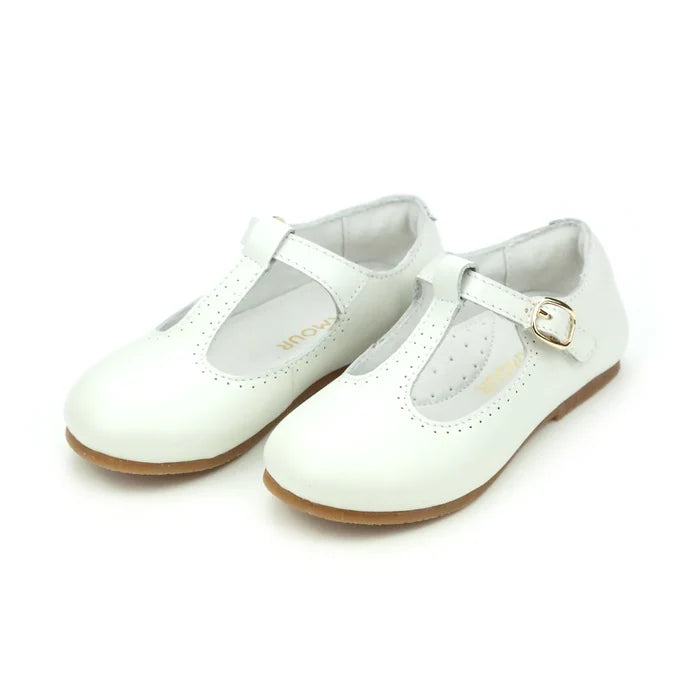 Lamour Eleanor T- Strap Flat-Pearl
