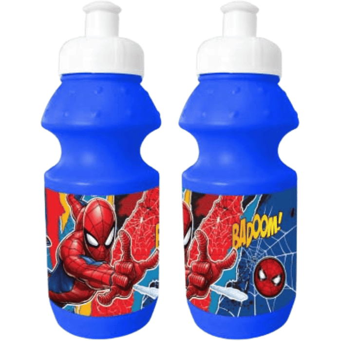marvel spider-man sports bottle featuring bold superhero character styling