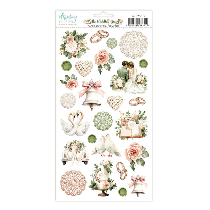 Mintay - 6X12 Paper Stickers - The Wedding Day - Elements. Perfect for Wedding and anniversary. At Embellish Away in Bowmanville Ontario Canada.