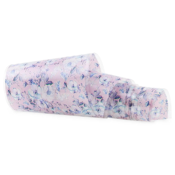 NF-030 Pastel Pink and Blue Flowers - Transfer Foil Strip Naio Nails
