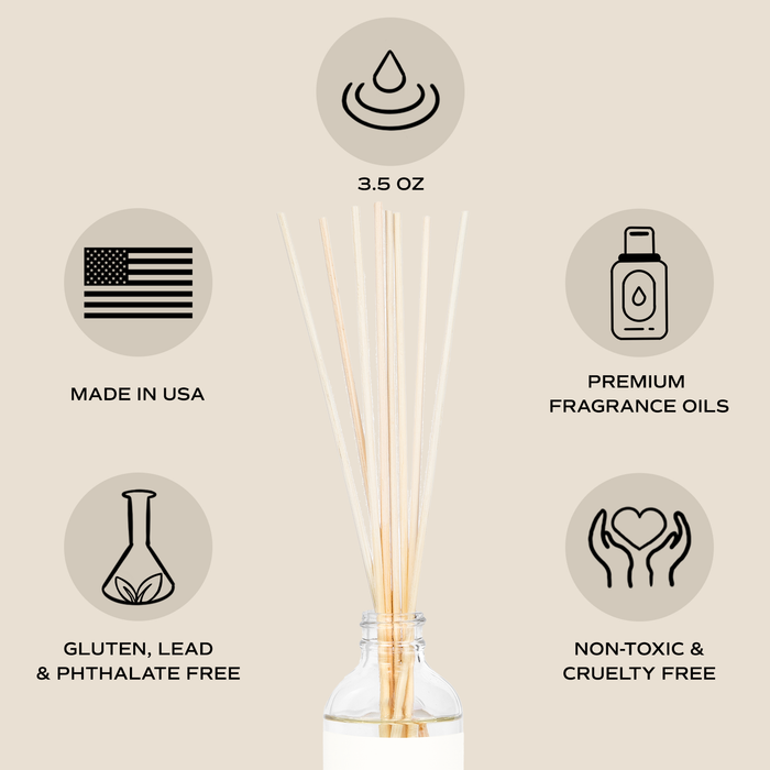 Palo Santo Patchouli Clear Reed Diffuser - Home Decor & Gift
