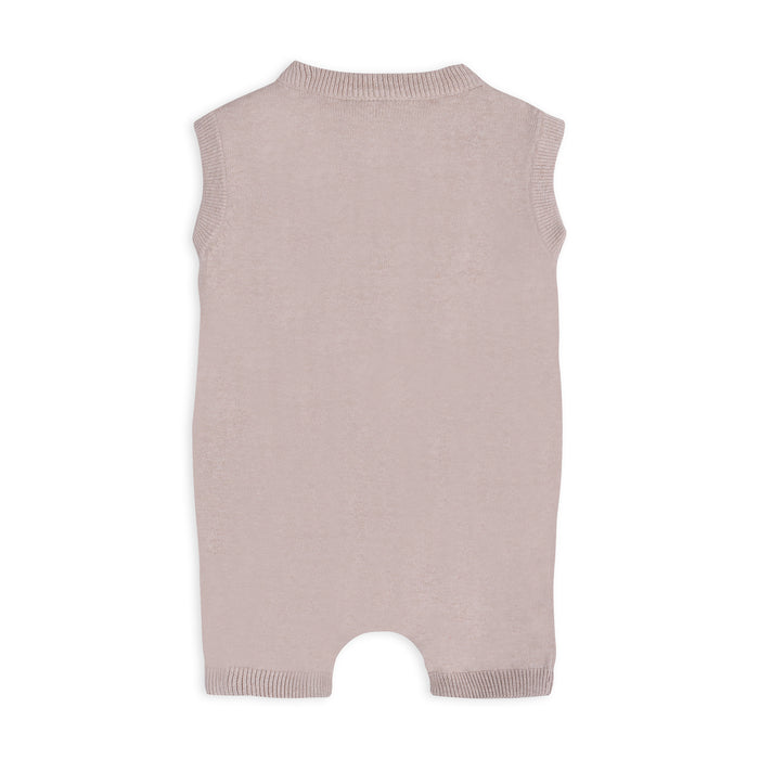 Paris Embroidered Baby Knit Romper (Organic Cotton) - Back