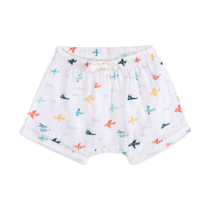 Planes Baby Shorts (Organic Muslin)
