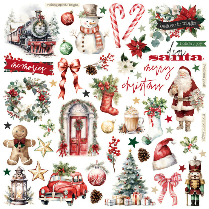 Simple Stories - Chipboard Pieces - Simple Vintage Old-Fashioned Christmas. Available at Embellish Away located in Bowmanville Ontario Canada.