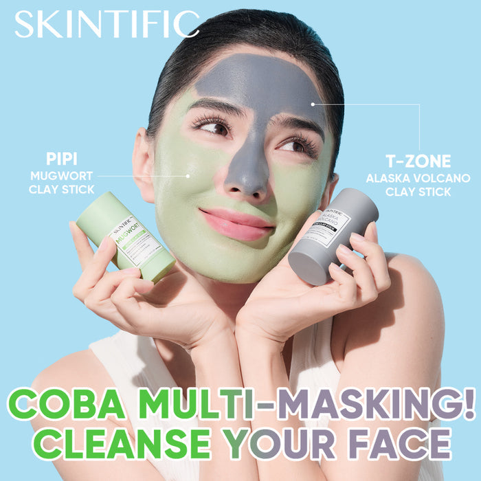 Skintific Mugwort Acne Clay Stick 40g نبتة موجورت البشرة حب الشباب الطين عصا
