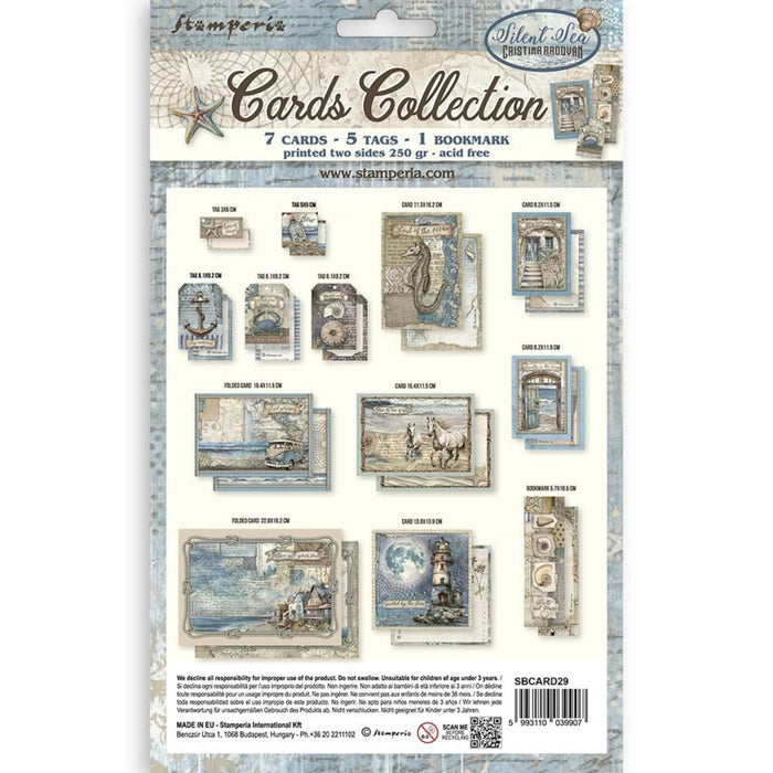 Stamperia - Cards Collection - Silent Sea. Available at Embellish Away located in Bowmanville Ontario Canada.
