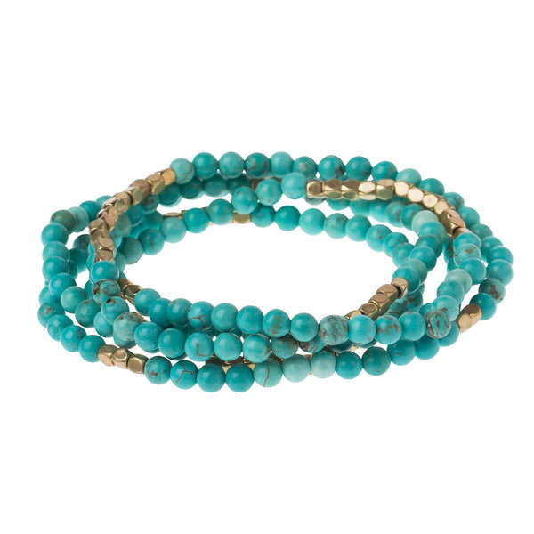 STONE WRAP BRACELET, TURQUOISE