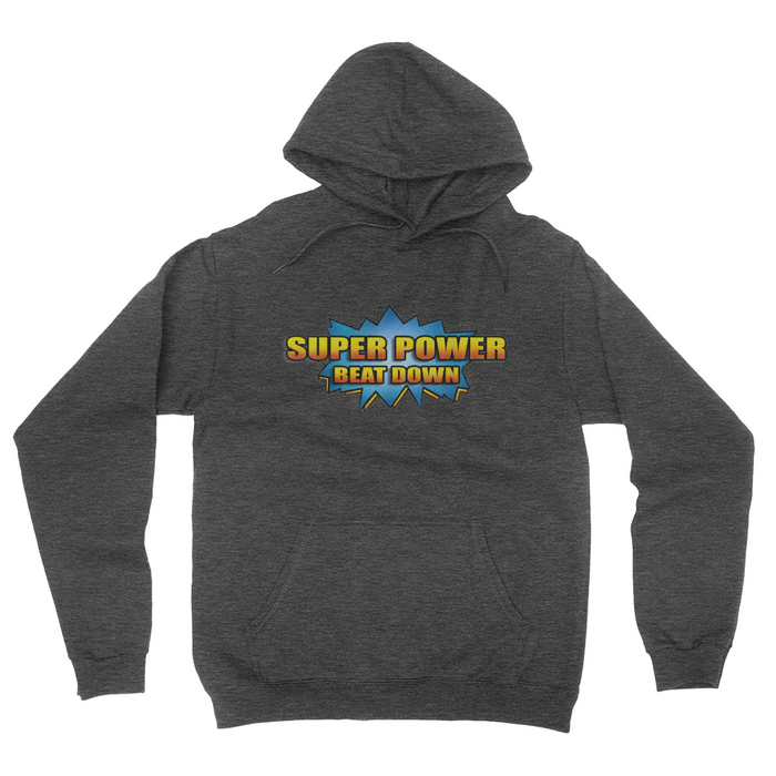 Super Power Beat Down - Unisex Pullover Hoodie Dark Heather