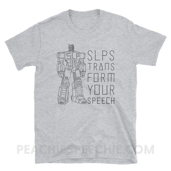 Transform Speech Classic Tee - Sport Grey / S - T-Shirts & Tops peachiespeechie.com