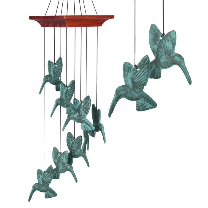 WIND CHIME HUMMINGBIRD SPIRAL