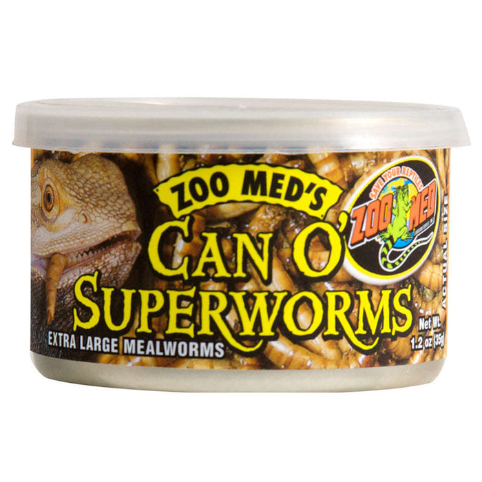 Zoo Med Can O' Super Worms 1.2 oz:Jungle Bob's Reptile World