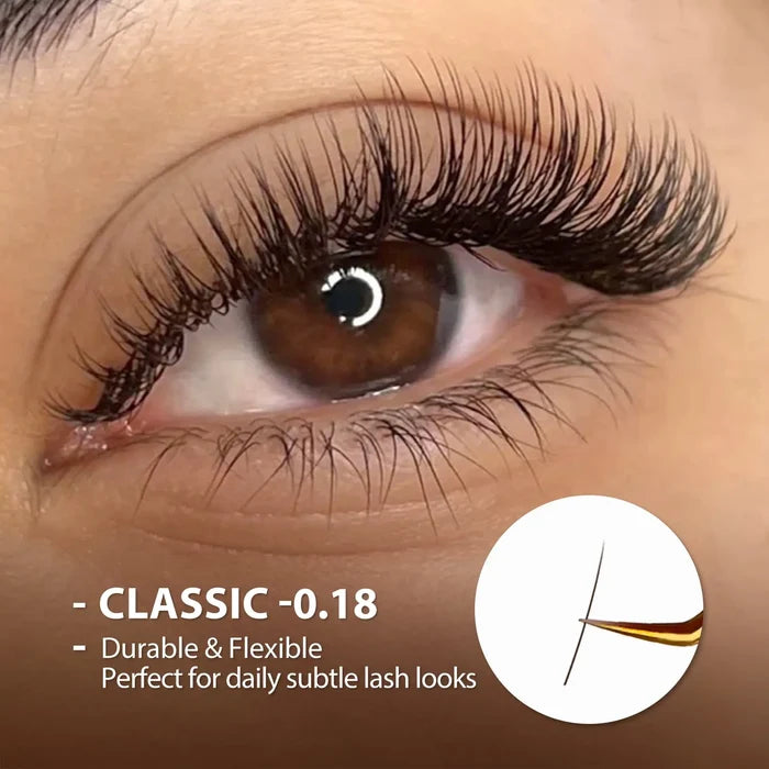 Premium Classic Lash Extensions 0.18mm| Swaniya Lashes