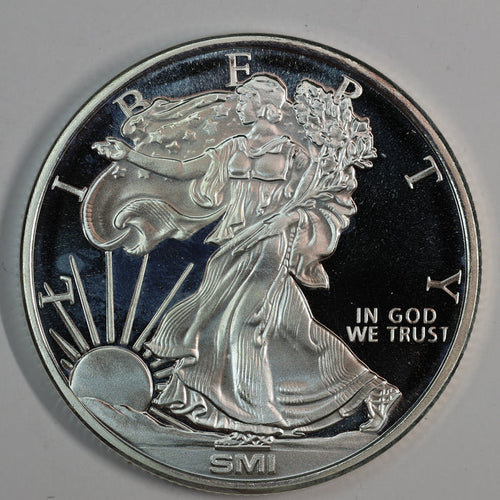 1 oz .999 Fine Silver - Sunshine Minting Lady Liberty Design SI Mint Mark SMI
