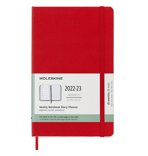 18 MONTH PLANNER: LARGE HARDCOVER, RED