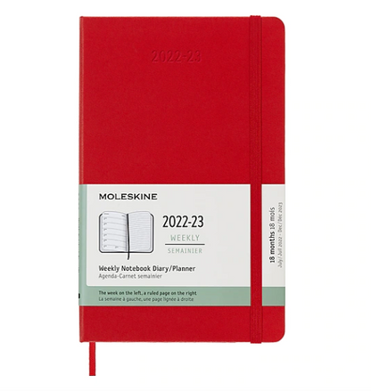 18 MONTH PLANNER: LARGE HARDCOVER, RED