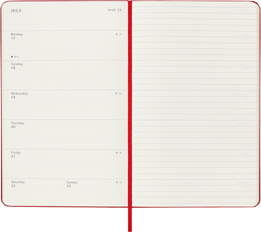 18 MONTH PLANNER: LARGE HARDCOVER, RED