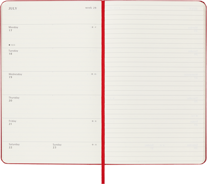 18 MONTH PLANNER: LARGE HARDCOVER, RED