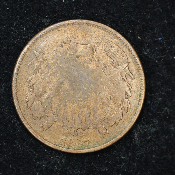 1867 2c Two Cent Piece United States