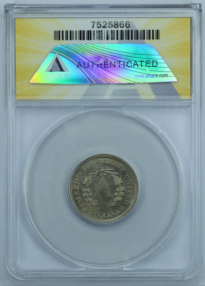 1883 Liberty Head V Nickel 5c NO CENTS - ANACS MS64