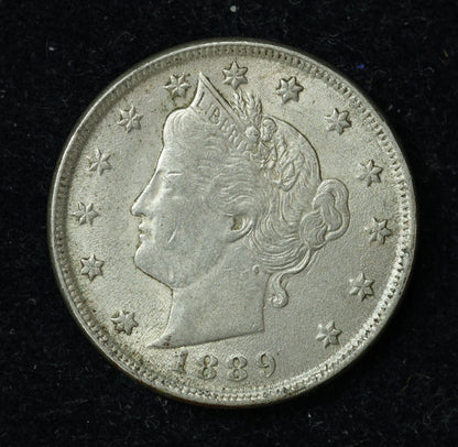 1889 5c Liberty V Nickel Five Cent Coin