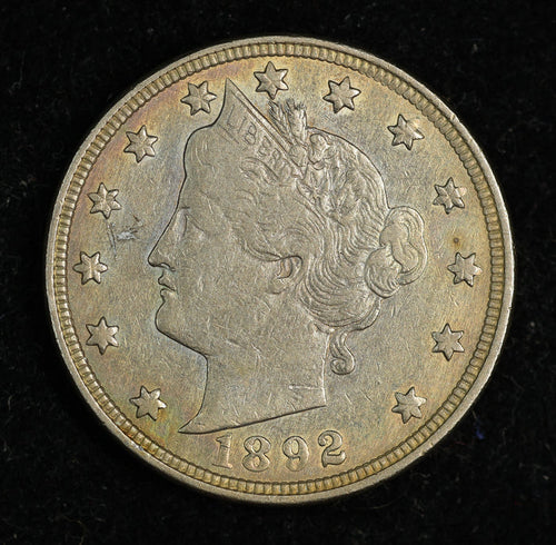 1892 5c Liberty V Nickel Five Cent Coin