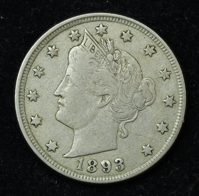 1893 5c Liberty V Nickel Five Cent Coin