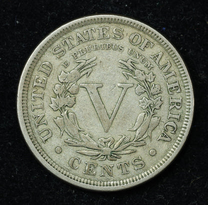 1893 5c Liberty V Nickel Five Cent Coin