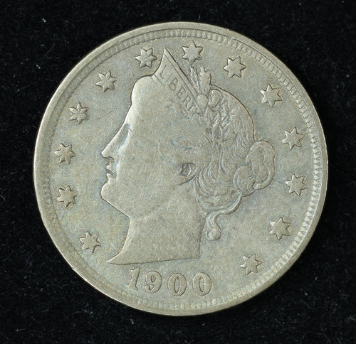 1900 5c Liberty V Nickel Five Cent Coin