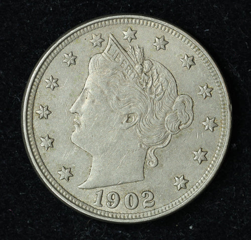 1902 5c Liberty V Nickel Five Cent Coin